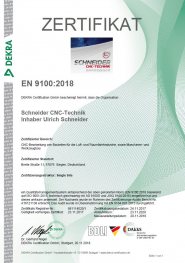Zertifikat 9100 de