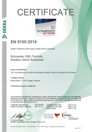 Zertifikat 9100 en
