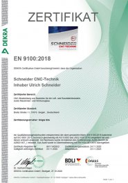 Zertifikat EN-9100_2018 Deutsch