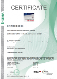Zertifikat EN 9100 2018 Umfirmierung en